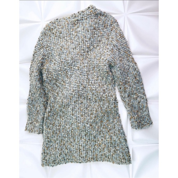 Curio Anthropologie Womens Sz S Blue Boucle Double Breasted Sweater Cardigan - Picture 5 of 7